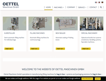 Tablet Screenshot of oettel-maschinen.de